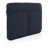Pochette ordinateur 15,6'' en coton recyclé AWARE™ Laluka bleu marine | sans marquage | non disponible | non disponible | non disponible