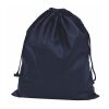 Sac à cordon en PP avec cordelette double de 50 x 75 cm Bleu marine | sans marquage | sans marquage