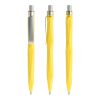 Prodir QS20 stylo à bille à poussoir Soft Touch et agrafe métal jaune/argent | non disponible | sans marquage