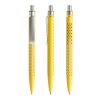 Prodir QS40 stylo à bille à poussoir Soft Touch et agrafe métal jaune/argent | non disponible | sans marquage