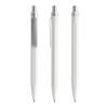 Prodir QS50 stylo à bille à poussoir mat et agrafe métal blanc/argent | non disponible | sans marquage