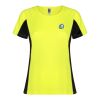 T-shirt de sport Shanghai à manches courtes pour femme Standard | Fluor Yellow-Noir | roly-M | sans marquage | non disponible | non disponible | non disponible