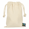 TEXXILLA Sachet à cordon en coton certifié Fairtrade, 10 x 14 cm, env. 140 g/m² beige | non disponible | non disponible