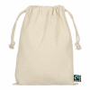 TEXXILLA Sachet à cordon en coton certifié Fairtrade, 15 x 20 cm, env. 140 g/m² beige | non disponible | non disponible