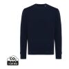 Sweater léger à col rond en coton recyclé Iqoniq Etosha bleu marine | 5XL | sans marquage | non disponible | non disponible | non disponible