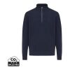 Sweater IQONIQ à col montant zippé en coton recyclé Elgon bleu marine | XXXL | sans marquage | non disponible | non disponible | non disponible