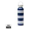 VINGA Bouteille 600ml en acier inoxydable RCS Lagoa bleu marine-blanc | sans marquage | non disponible | non disponible