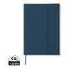 VINGA Carnet A5 en papier et PU certifié GRS Baltimore bleu marine