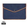 VINGA Bosler Housse ordinateur 16" en toile recyclée GRS bleu marin | sans marquage | non disponible | non disponible