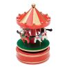 Boîte à musique mini carrousel multicolore