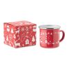 Mug de Noël en émail 300ml rouge
