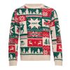 Pull de Noël tricoté S-M beige