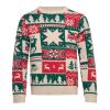 Pull de Noël tricoté L-XL beige