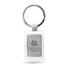 Porte-clés rectangulaire métal argent mate | sans marquage | non disponible | non disponible | non disponible