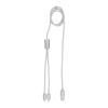 Câble de charge 2 en 1 long argent | sans marquage | non disponible | non disponible | non disponible