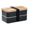 Lunchbox en PP recyclé noir | sans marquage | non disponible | non disponible | non disponible