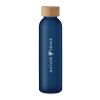 Bouteille verre dépoli 500ml bleu transparent | sans marquage | non disponible | non disponible | non disponible