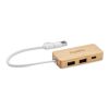Hub USB 3 ports en bambou bois | sans marquage | non disponible | non disponible | non disponible