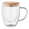 Mug en verre double paroi 300ml transparent | sans marquage | non disponible | non disponible | non disponible
