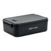 Lunch box PP recyclé 2200 ml noir | sans marquage | non disponible | non disponible | non disponible