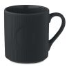 Tasse céramique striée 340 ml noir | sans marquage | non disponible | non disponible