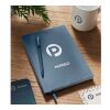 Cahier A5 en PU avec stylo Marine foncé | sans marquage | non disponible | non disponible | non disponible