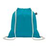 Sac à cordon Fairtrade 180gr turquoise | sans marquage | non disponible | non disponible | non disponible