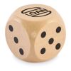 Dés en bois Schima de 5cm dia bois | sans marquage | non disponible | non disponible