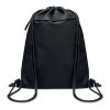 Sac à cordon en 600D RPET noir | sans marquage | non disponible | non disponible | non disponible