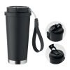 Gobelet double paroi 500ml noir | sans marquage | non disponible | non disponible | non disponible