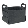 Panier pliable en feutre RPET gris foncé