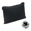 Coussin en tissu suédé noir