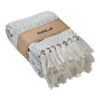 Couverture en polycoton beige