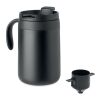 Mug double paroi filtre à café noir
