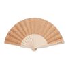 Eventail en bois et liège beige | sans marquage | non disponible | non disponible