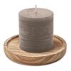 Bougeoir rond avec bougie gris | sans marquage | non disponible | non disponible
