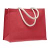 Sac shopping en jute rouge | sans marquage | non disponible | non disponible | non disponible