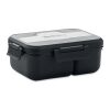 Lunch box et couverts en PP noir | sans marquage | non disponible | non disponible | non disponible