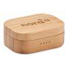 TWS earbuds in bamboo case bois | sans marquage | non disponible | non disponible | non disponible