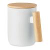 Porcelain mug with lid 380 ml blanc | sans marquage | non disponible | non disponible