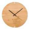 Round shape bamboo wall clock bois | sans marquage | non disponible | non disponible