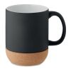 Matt ceramic cork mug 300 ml noir | sans marquage | non disponible | non disponible