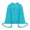 Sac à cordon en coton turquoise | sans marquage | non disponible | non disponible | non disponible