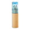 Tube de 6 crayons de couleur bleu transparent | sans marquage | non disponible | non disponible | non disponible