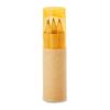 Tube de 6 crayons de couleur orange transparent | sans marquage | non disponible | non disponible | non disponible