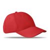 Casquette baseball 6 pans rouge