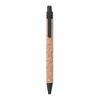 Stylo bille en liège et paille noir | sans marquage | non disponible | non disponible