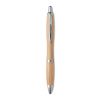 Stylo bille en ABS et bambou. argent mate | sans marquage | non disponible | non disponible