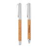 Stylo bille métal boîte liège bois | sans marquage | non disponible | non disponible