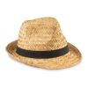 Chapeau en paille naturelle noir | sans marquage | non disponible | non disponible | non disponible